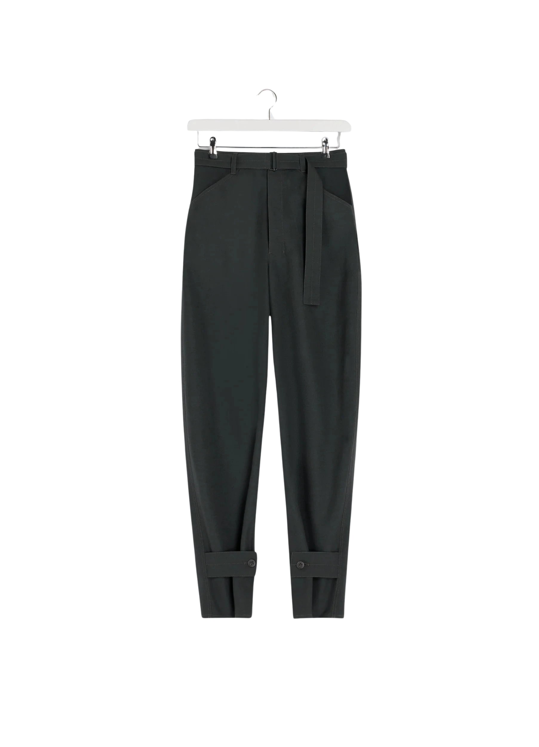 Lemaire Curved Tailored Pants in Polywool - Pants - Parisian Minimalist Luxury at Luxury Shoes 