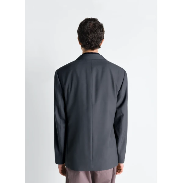 Lemaire Double Breasted Tailored Jacket in Polywool, view 2