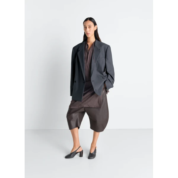 Lemaire Double Breasted Tailored Jacket in Polywool, view 4