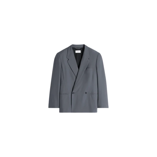 Lemaire Double Breasted Tailored Jacket in Polywool - Jackets - Parisian Minimalist Luxury at Luxury Shoes 