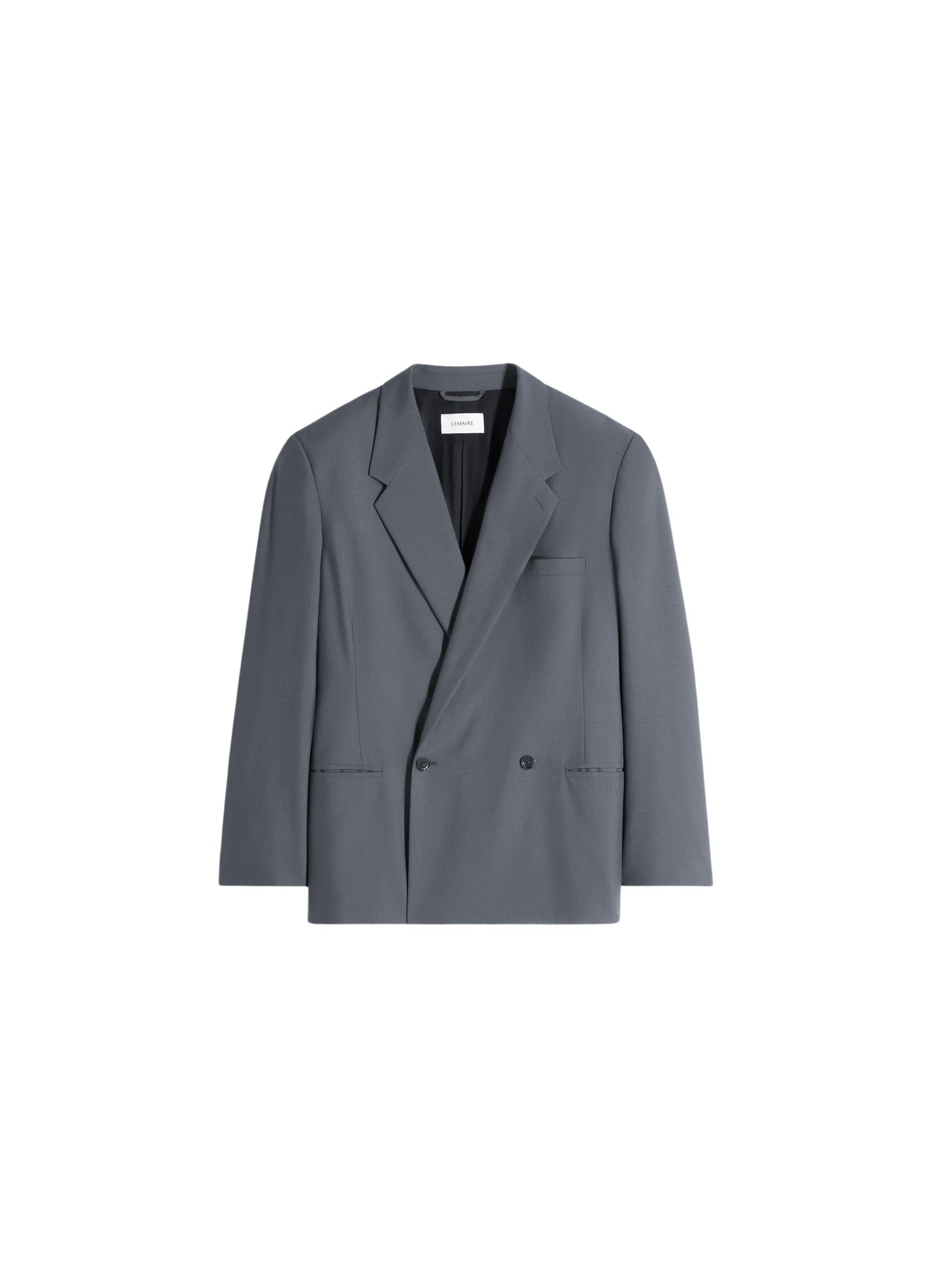 Lemaire Double Breasted Tailored Jacket in Polywool - Jackets - Parisian Minimalist Luxury at Luxury Shoes 