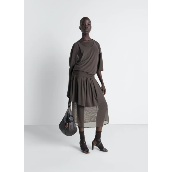 Lemaire Double Layer Dress in Mesh - Dresses - Parisian Minimalist Luxury at Luxury Shoes 
