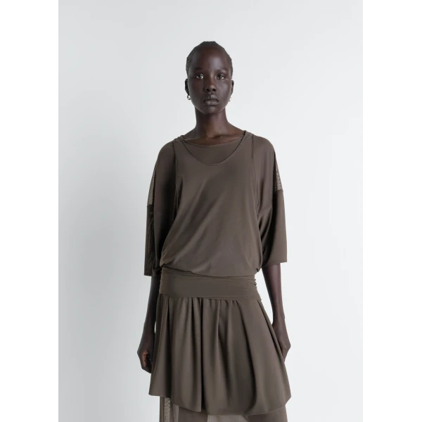 Lemaire Double Layer Dress in Mesh - Dresses - Parisian Minimalist Luxury at Luxury Shoes 