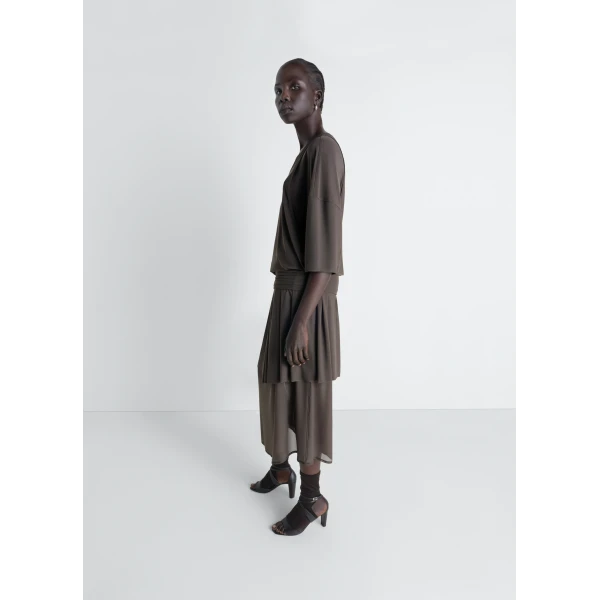 Lemaire Double Layer Dress in Mesh - Dresses - Parisian Minimalist Luxury at Luxury Shoes 