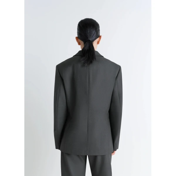 Lemaire Double-breasted Tailored Jacket in Polywool - Jackets - Parisian Minimalist Luxury at Luxury Shoes 
