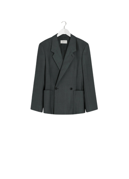 Lemaire Double-breasted Tailored Jacket in Polywool - Jackets - Parisian Minimalist Luxury at Luxury Shoes 