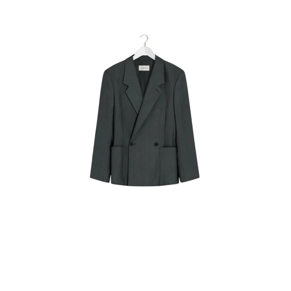 Lemaire Double-breasted Tailored Jacket in Polywool - Jackets - Parisian Minimalist Luxury at Luxury Shoes 