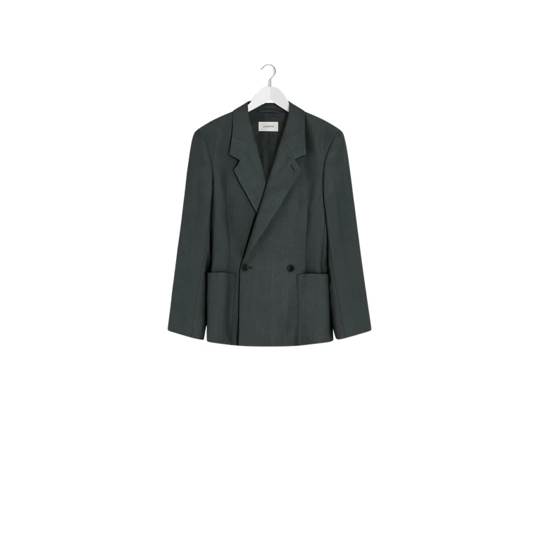 Lemaire Double-breasted Tailored Jacket in Polywool - Jackets - Parisian Minimalist Luxury at Luxury Shoes 