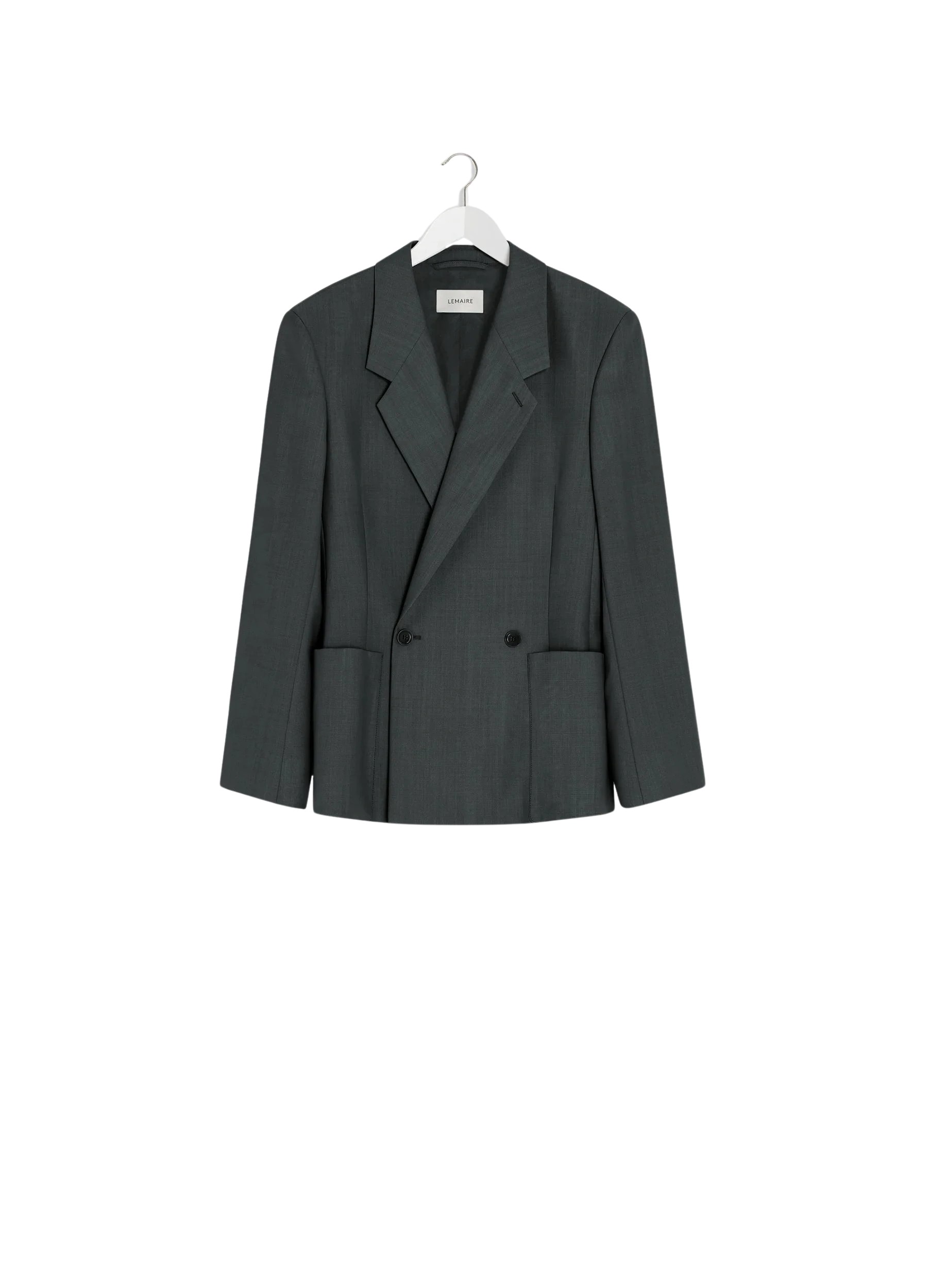 Lemaire Double-breasted Tailored Jacket in Polywool - Jackets - Parisian Minimalist Luxury at Luxury Shoes 