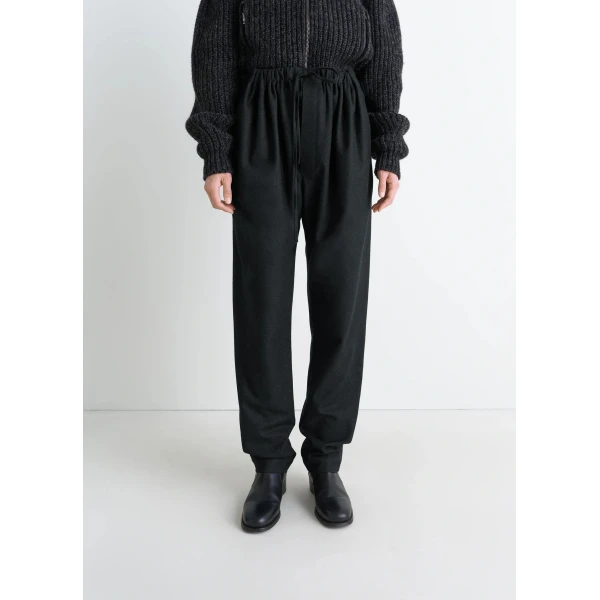Lemaire Drawstring Pants in Cashmere - Pants - Parisian Minimalist Luxury at Luxury Shoes 