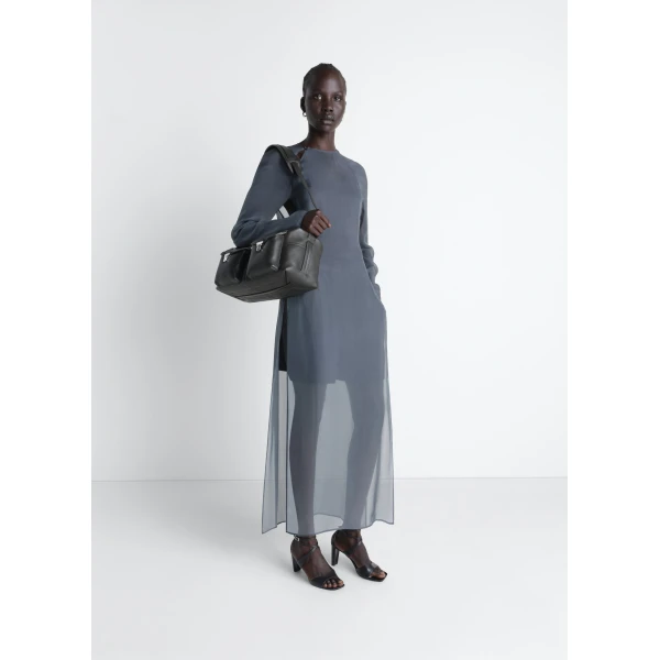 Lemaire Dress with Slits in Transparent Cupro - Dresses - Parisian Minimalist Luxury at Luxury Shoes 