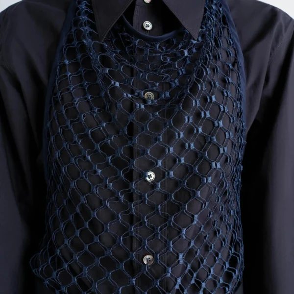 Lemaire Fishnet Halter Top in Lace Veil, view 4