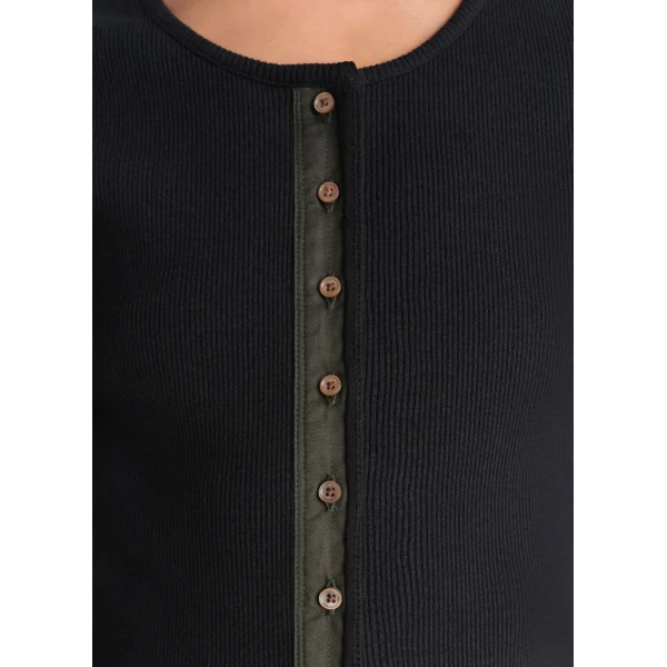 Lemaire Fitted Henley in Jersey - Tops - Parisian Minimalist Luxury at Luxury Shoes 