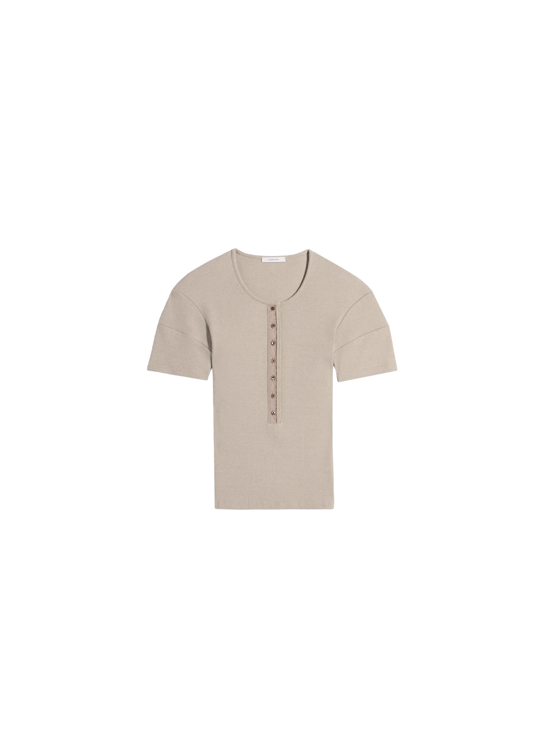 Lemaire-Fitted-Henley-in-Jersey-coveti-598814_nobg Lemaire Fitted Henley in Jersey - Tops - Parisian Minimalist Luxury at Luxury Shoes