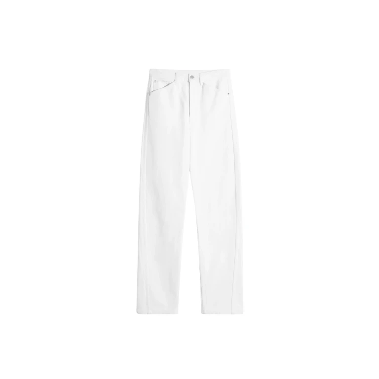 Lemaire Five Pockets Twisted Pants in Denim - Pants - Parisian Minimalist Luxury at Luxury Shoes 