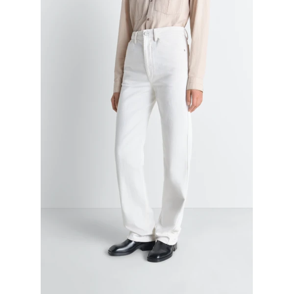 Lemaire Five Pockets Twisted Pants in Denim - Pants - Parisian Minimalist Luxury at Luxury Shoes 