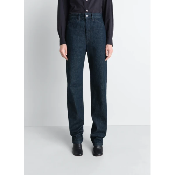 Lemaire Five Pockets Twisted Pants in Denim - Pants - Parisian Minimalist Luxury at Luxury Shoes 
