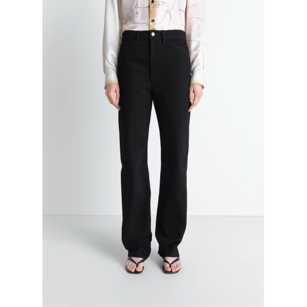 Lemaire Five Pockets Twisted Pants in Denim - Pants - Parisian Minimalist Luxury at Luxury Shoes 