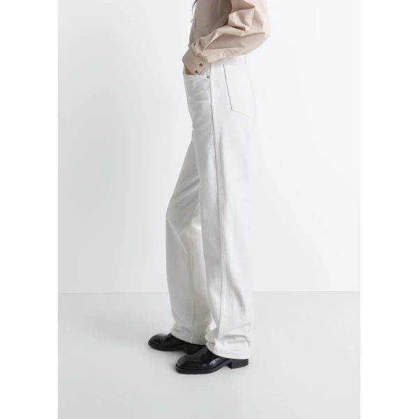 Lemaire Five Pockets Twisted Pants in Denim - Pants - Parisian Minimalist Luxury at Luxury Shoes 