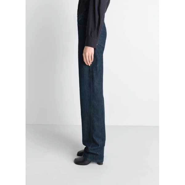 Lemaire Five Pockets Twisted Pants in Denim - Pants - Parisian Minimalist Luxury at Luxury Shoes 