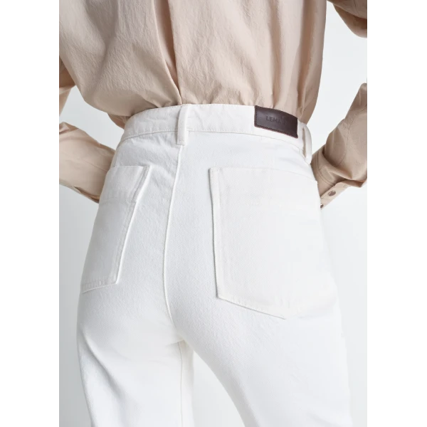 Lemaire Five Pockets Twisted Pants in Denim - Pants - Parisian Minimalist Luxury at Luxury Shoes 