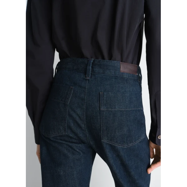 Lemaire Five Pockets Twisted Pants in Denim - Pants - Parisian Minimalist Luxury at Luxury Shoes 