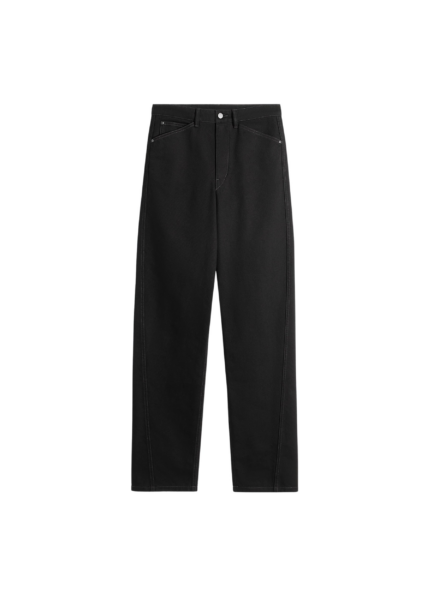 Lemaire Five Pockets Twisted Pants in Denim - Pants - Parisian Minimalist Luxury at Luxury Shoes 
