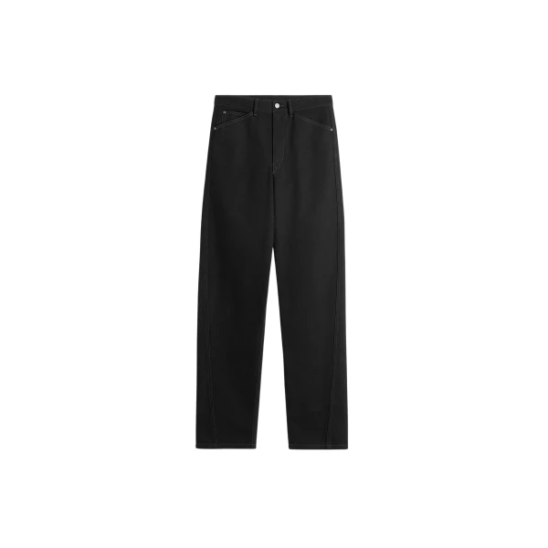 Lemaire Five Pockets Twisted Pants in Denim - Pants - Parisian Minimalist Luxury at Luxury Shoes 