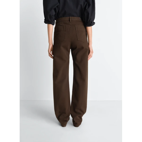 Lemaire Five Pockets Twisted Pants in Dyed Heavy Broken Twill - Pants - Parisian Minimalist Luxury at Luxury Shoes 