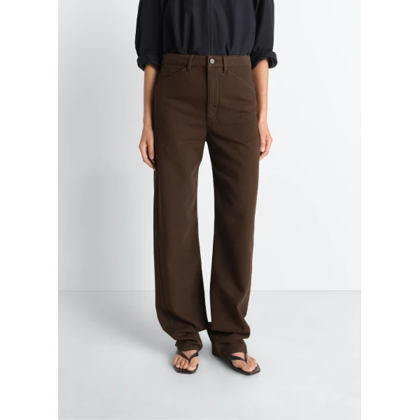 Lemaire Five Pockets Twisted Pants in Dyed Heavy Broken Twill - Pants - Parisian Minimalist Luxury at Luxury Shoes 
