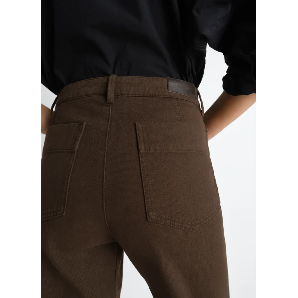 Lemaire Five Pockets Twisted Pants in Dyed Heavy Broken Twill - Pants - Parisian Minimalist Luxury at Luxury Shoes 