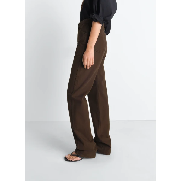 Lemaire Five Pockets Twisted Pants in Dyed Heavy Broken Twill - Pants - Parisian Minimalist Luxury at Luxury Shoes 