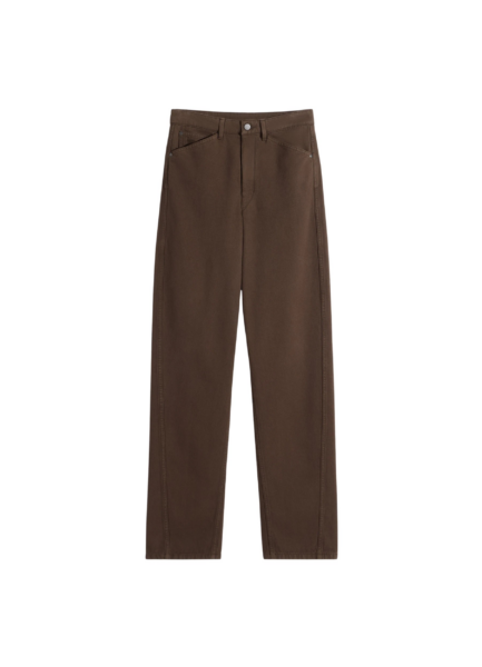 Lemaire Five Pockets Twisted Pants in Dyed Heavy Broken Twill - Pants - Parisian Minimalist Luxury at Luxury Shoes 