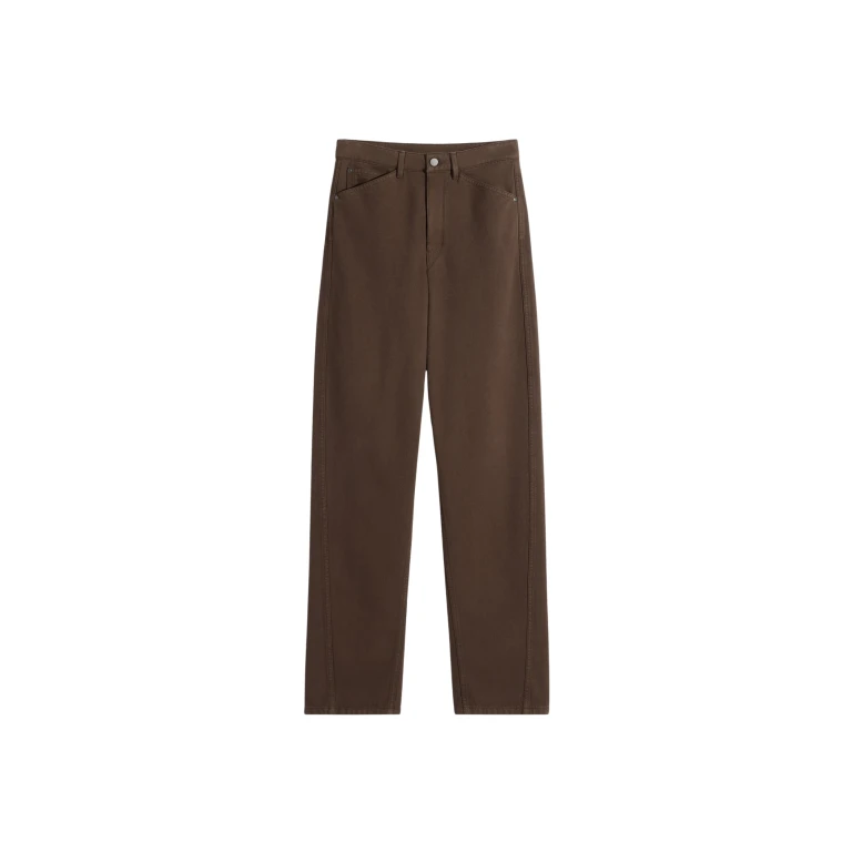 Lemaire Five Pockets Twisted Pants in Dyed Heavy Broken Twill - Pants - Parisian Minimalist Luxury at Luxury Shoes 