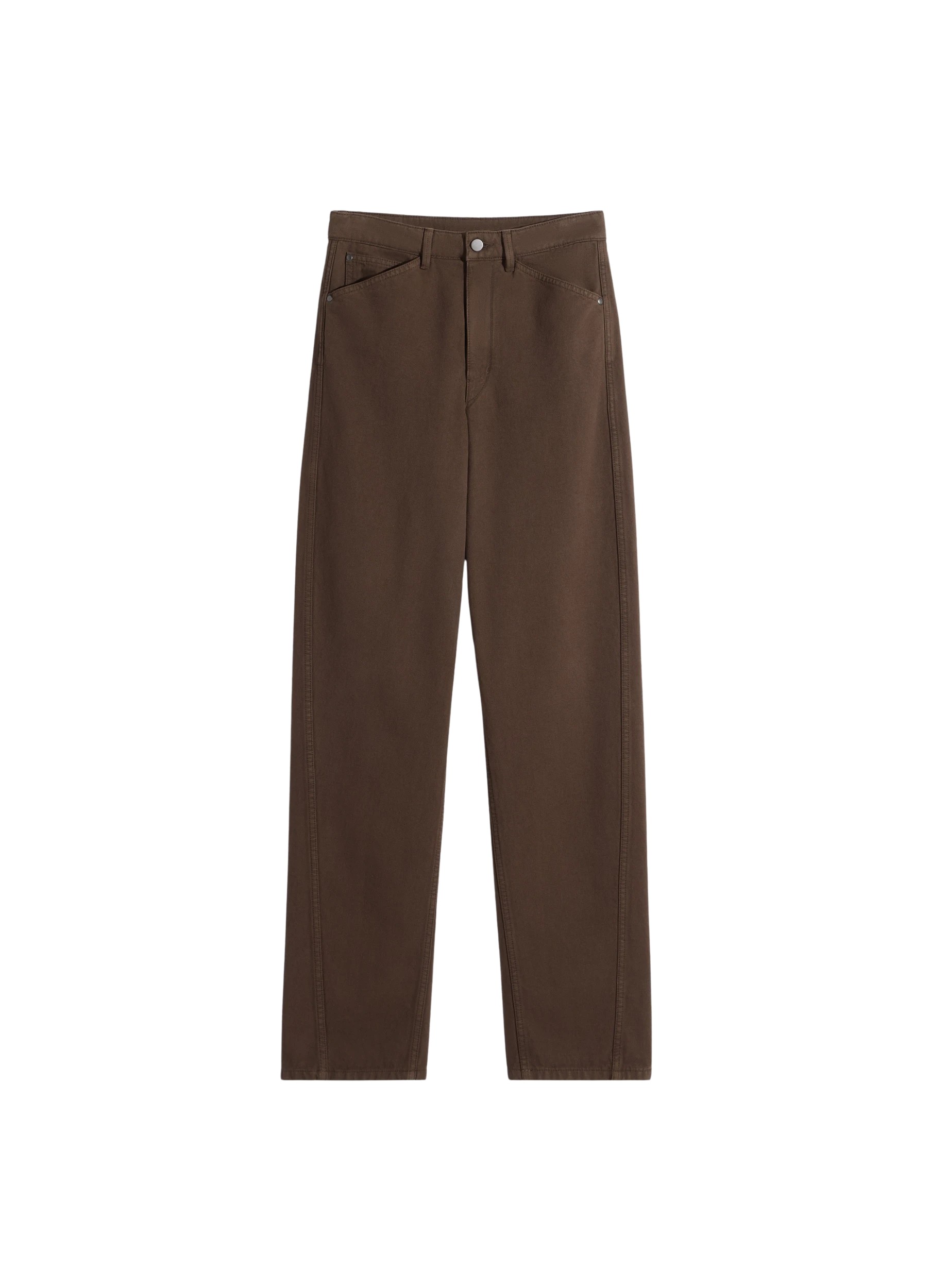 Lemaire Five Pockets Twisted Pants in Dyed Heavy Broken Twill - Pants - Parisian Minimalist Luxury at Luxury Shoes 