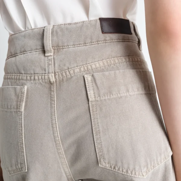 Lemaire High Waisted Curved Pants in Broken Twill, view 5