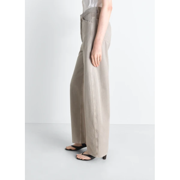 Lemaire High Waisted Curved Pants in Broken Twill - Pants - Parisian Minimalist Luxury at Luxury Shoes 