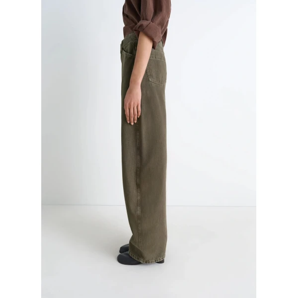 Lemaire High Waisted Curved Pants in Denim, view 4
