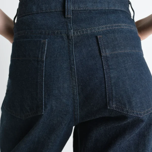 Lemaire High Waisted Curved Pants in Denim, view 6