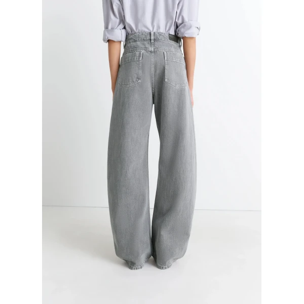 Lemaire High Waisted Curved Pants in Denim, view 5