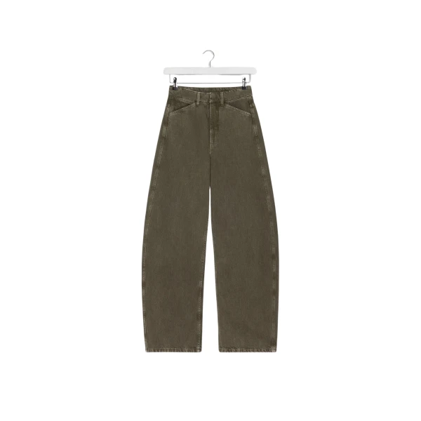 Lemaire High Waisted Curved Pants in Denim