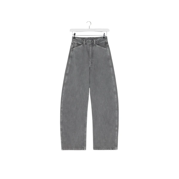 Lemaire High Waisted Curved Pants in Denim