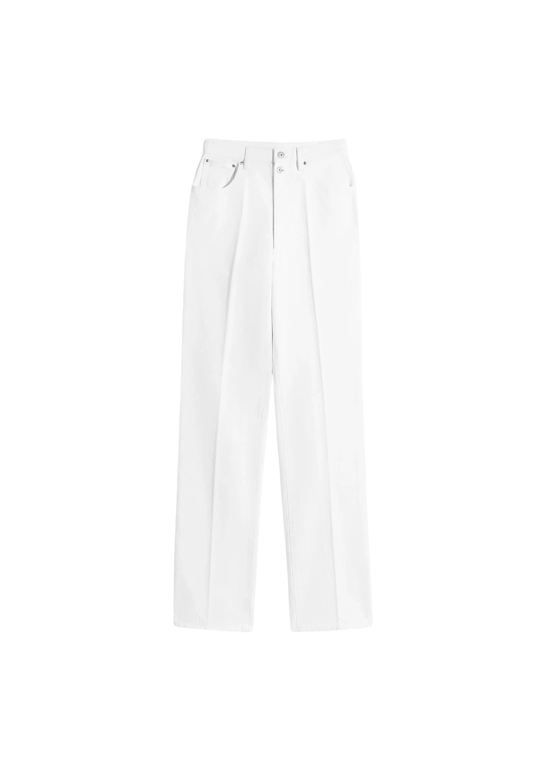 Lemaire-High-Waisted-Straight-Pants-in-Denim-coveti20530_nobg Lemaire High Waisted Straight Pants in Denim - Pants - Parisian Minimalist Luxury at Luxury Shoes