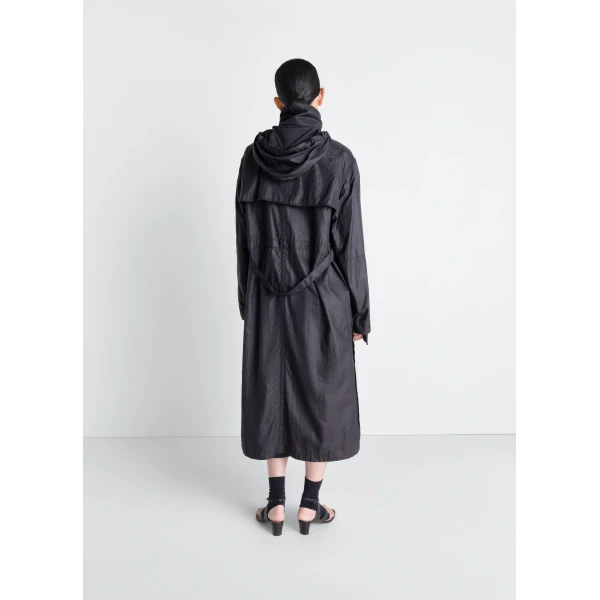 Lemaire Hooded Raincoat in Light Nylon - Coats - Parisian Minimalist Luxury at Luxury Shoes 