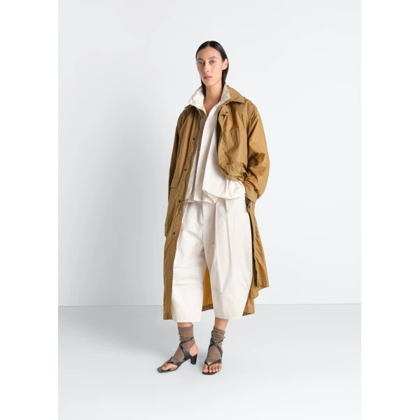 Lemaire Hooded Raincoat in Light Nylon - Coats - Parisian Minimalist Luxury at Luxury Shoes 