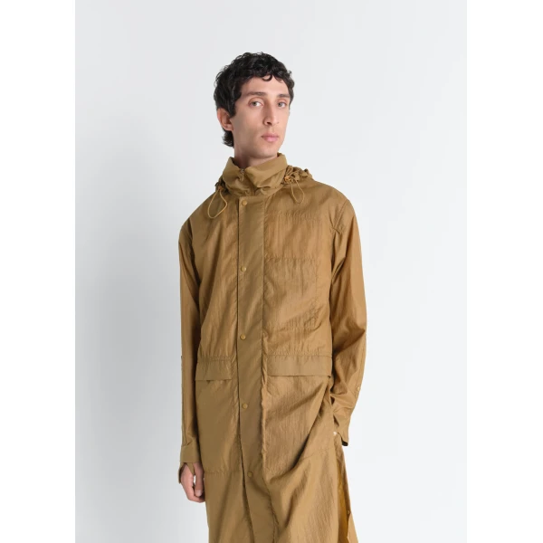 Lemaire Hooded Raincoat in Light Nylon - Coats - Parisian Minimalist Luxury at Luxury Shoes 