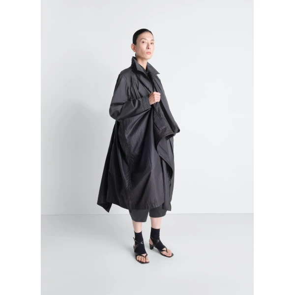 Lemaire Hooded Raincoat in Light Nylon - Coats - Parisian Minimalist Luxury at Luxury Shoes 