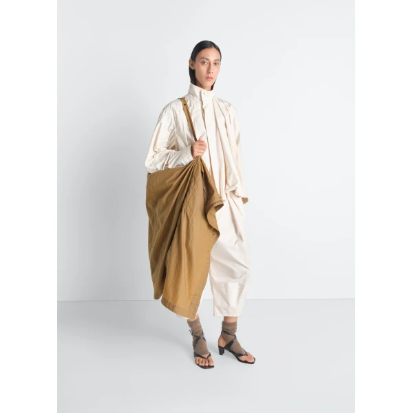 Lemaire Hooded Raincoat in Light Nylon - Coats - Parisian Minimalist Luxury at Luxury Shoes 