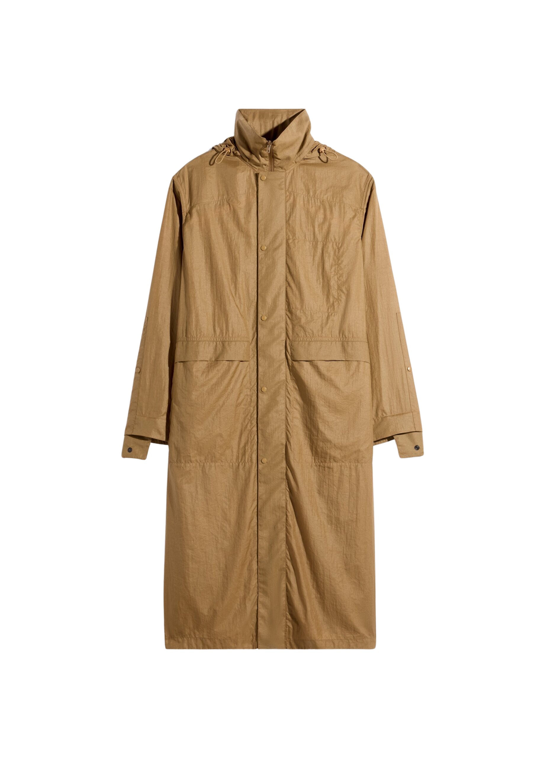 Lemaire Hooded Raincoat in Light Nylon - Coats - Parisian Minimalist Luxury at Luxury Shoes 