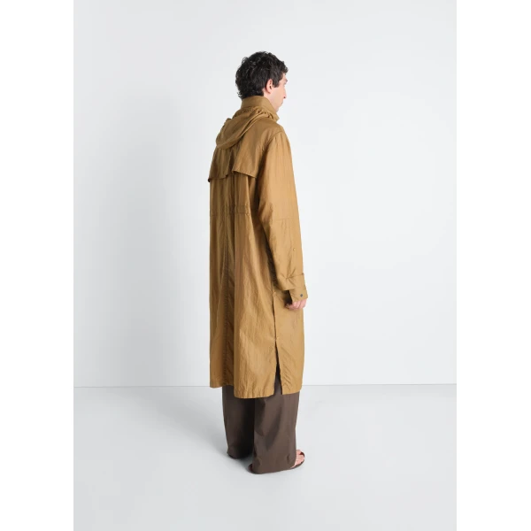 Lemaire Hooded Raincoat in Light Nylon - Coats - Parisian Minimalist Luxury at Luxury Shoes 